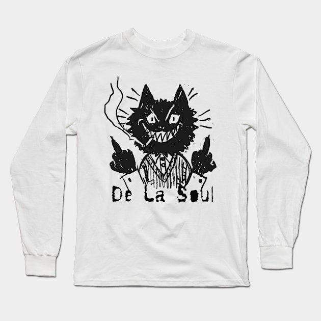 de la soul and the bad cat Long Sleeve T-Shirt by vero ngotak